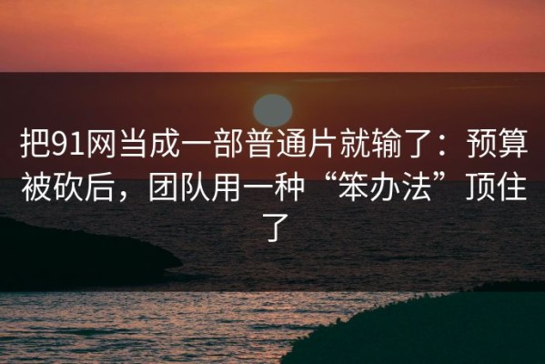 把91网当成一部普通片就输了：预算被砍后，团队用一种“笨办法”顶住了