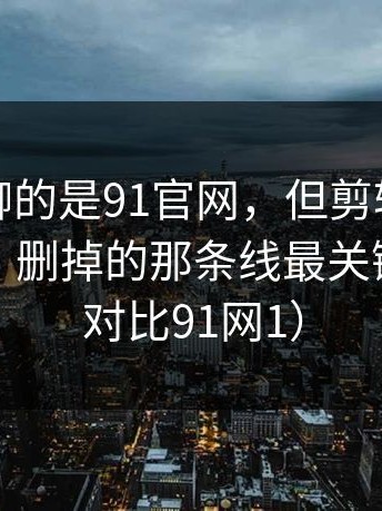 我最想聊的是91官网，但剪辑版本不止一个，删掉的那条线最关键（顺便对比91网1）