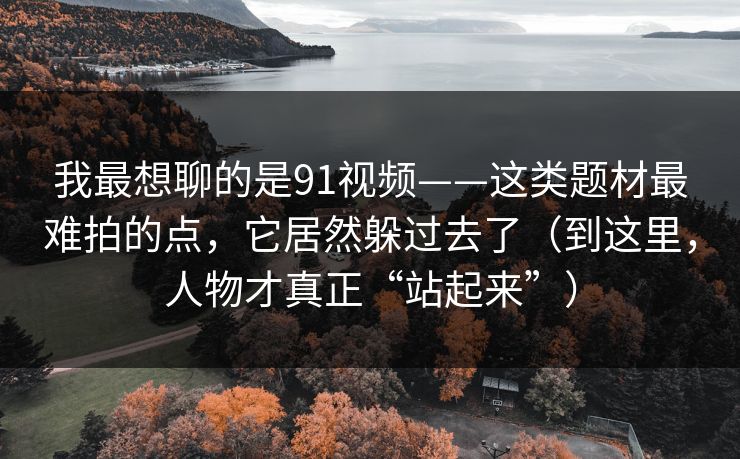 我最想聊的是91视频——这类题材最难拍的点，它居然躲过去了（到这里，人物才真正“站起来”）