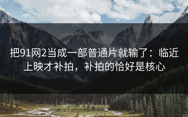 把91网2当成一部普通片就输了：临近上映才补拍，补拍的恰好是核心